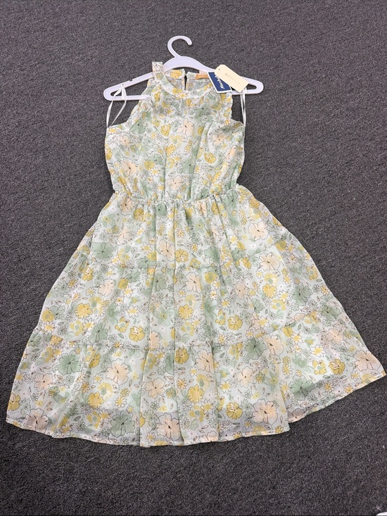 Monteau Dresses & Skirts - Monteau Floral Halter Dress - Green & Yellow
